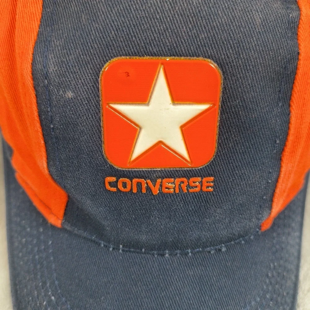 Vintage Converse Baseball Hat‎ Cap Blue Orange Strapback Dad Chuck Taylor Y2K